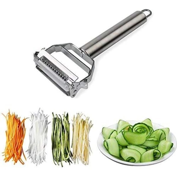 Ruostumattomasta teräksestä valmistettu julienne-kuorimaveitsi