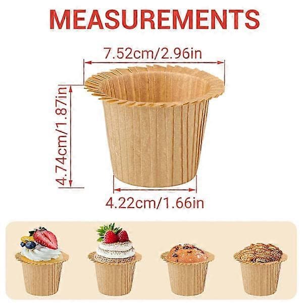 90-pack extra tjocka muffins- och cupcakeformar i naturpapper