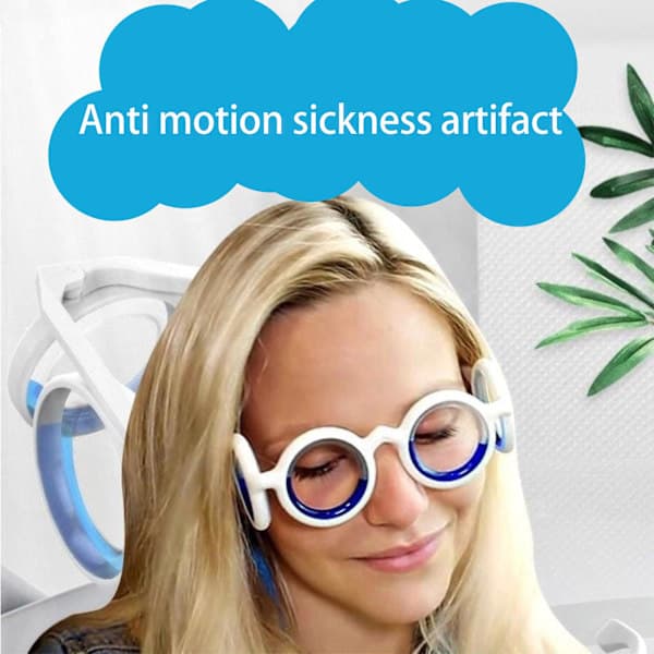 Motion Sickness Glasses, Vertigo Glasses, Floating Motion Sickness Glasses, Black Travel Version black