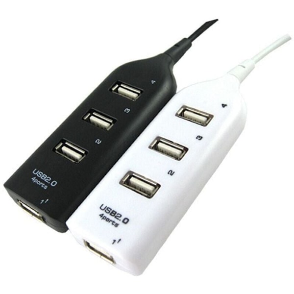 (Musta) USB 2.0 Korkea multi-USB Multi-USB -sovitin 4 porttia kannettavalle tietokoneelle vastaanotin IT-tarvikkeet