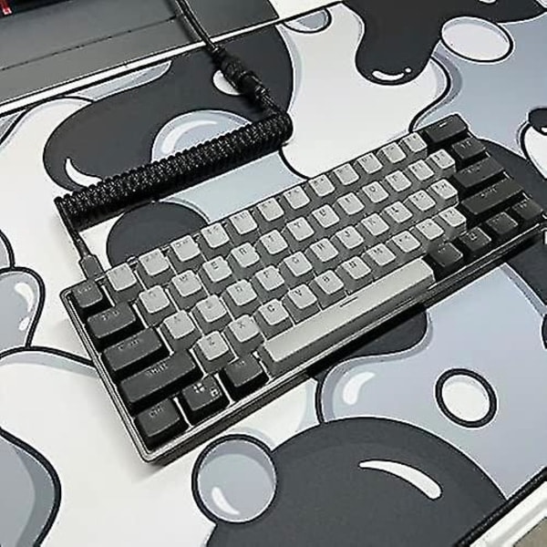 Black Friday Kraken Keyboards XXL Udvidet Gaming Musmåtte Tyk Skrivebordsmåtte (Stealth)