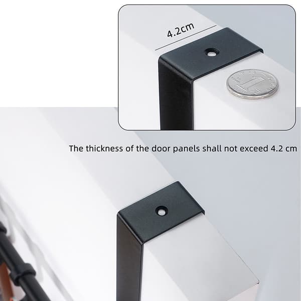 Aluminium dørkrog Svart