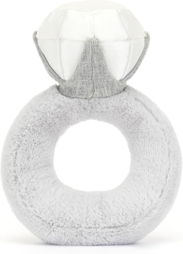 Amuseables Diamond Ring Plush, 20 cm | Wedding Ring Plush | Engagement and Wedding Gift