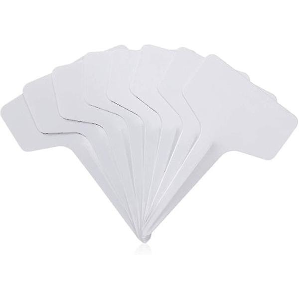 100-pack plastväxtetiketter, T-etiketter, vita