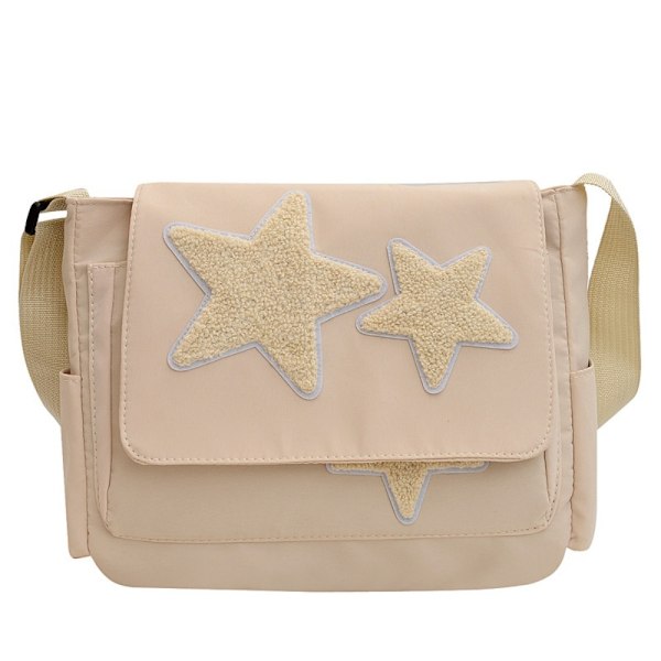 Stjärnmönstrad Messenger Bag Casual Axelväska VIT White