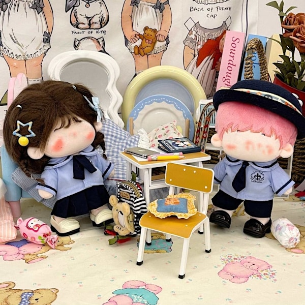 Nukken vaatteet Mini koulupuku POIKA-10CM POIKA-10CM boy-10cm boy-10cm