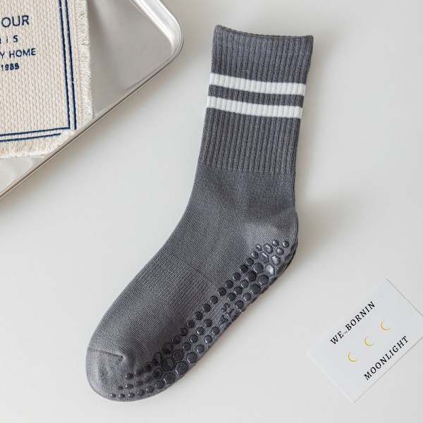 Bomulds Yoga Sokker til Kvinder - Anti-Slip Pilates Sokker, Midt-Kalv, Lange Sokker, Sportsokker Oran Orange Average size-yoga socks