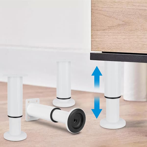 Höjdjusterbara möbelben (8-12 cm) - Vita
