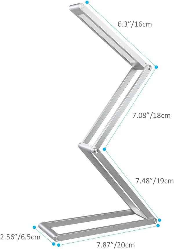 LED bordlamper, nattbordslamper, sammenleggbare bordlamper i aluminium, trådløse