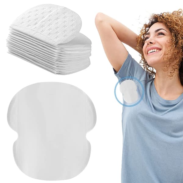 80-pakning med usynlige antiperspirantputer, komfortable og pustende, absorberer effektivt svette under armene.