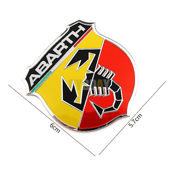 3D 3M Auto Abarth Metallinen Tunnus Logo Tarra