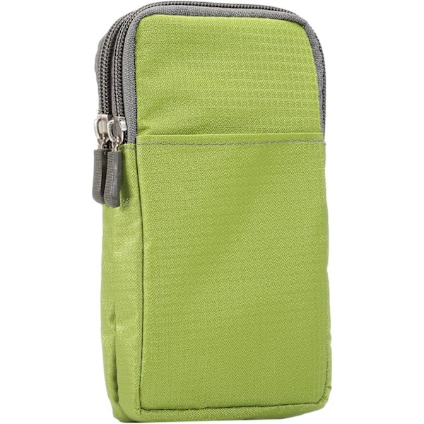 Puhelinvyö, Rintavyöpuhelinlaukku, Ulkoilun Nylon-Olkalaukku, Vyölenkillä ja Karabiinilla, Vihreä green 9*16.5*3.0CM