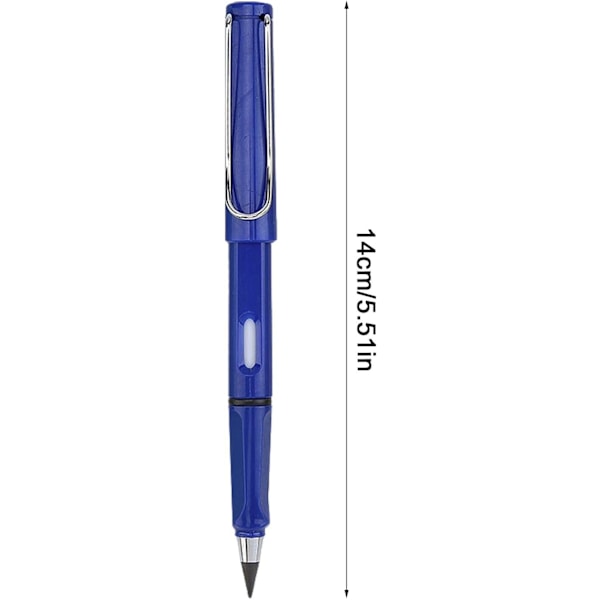 Pennor, Bærbar Evighedspen, Genanvendelig Viskelæder, Metal Blækfri Skrivekugle, Udskiftelig Grafitspids Pen, til Studerende Blue