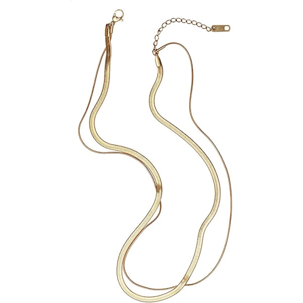 Käärmeketju kaulakoru 14K kulta/hopeapinnoitettu kalanruotoketju kulta choker kaulakoru naisille tytöille lahjat korut