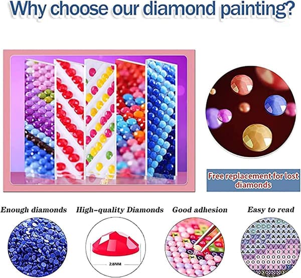DIY Diamantmaleri Sæt til Voksne, 5D Diamantmaleri Sæt, Diamantmaleri Sæt, Diamantmaleri - Blomster og Sort Kat, Kat Diamantmaleri