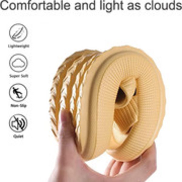 Platform cloud slippers til damer, gul yellow 44-45
