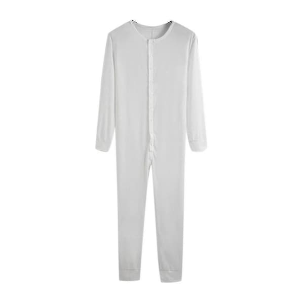 Herrarnas helkroppstermopyjamas - kritvit White M