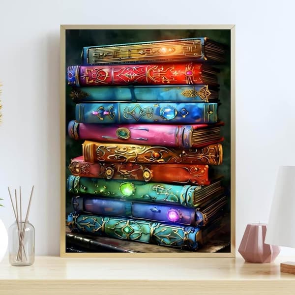 Timanttimaalaus – 5D pyöreä täystimantti DIY seinäkoriste – 30×40 cm