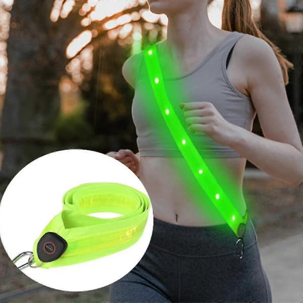 LED Reflective Tape | High Visibility LED Light, 3 Modes, USB Charging, No Battery Required | High Weather Resistance