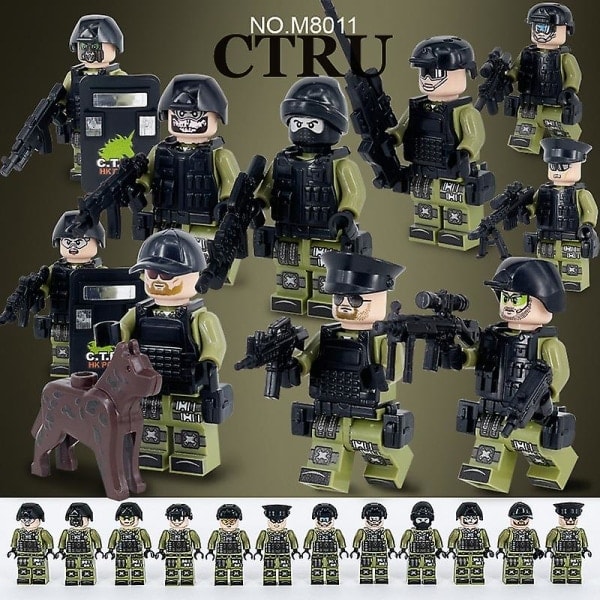 Militærserie Byggeklodser 12 Minifigurer