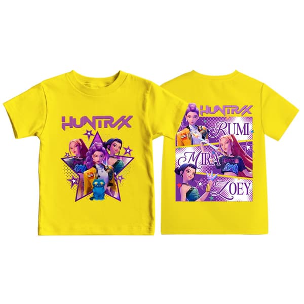 K-Pop Devil Hunter T-paita (pinkki, keltainen) yellow 140