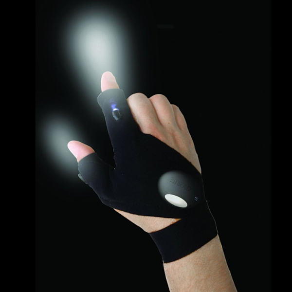 LED-handsker lommelygte perfekt til fiskeri, cykling, vandreture, reparationer, mekanikere, VVS-arbejde, elektrikere, havearbejde, husholdningsartikler
