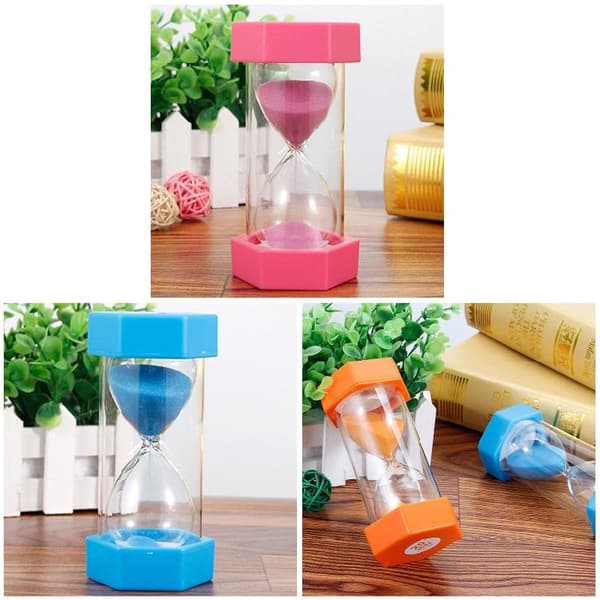 Timeglas på 5/10/15/20/30 minutter, tilbehør til æggekøkkentimer, legetøjsgave til børn, lyserød Pink 20minutes