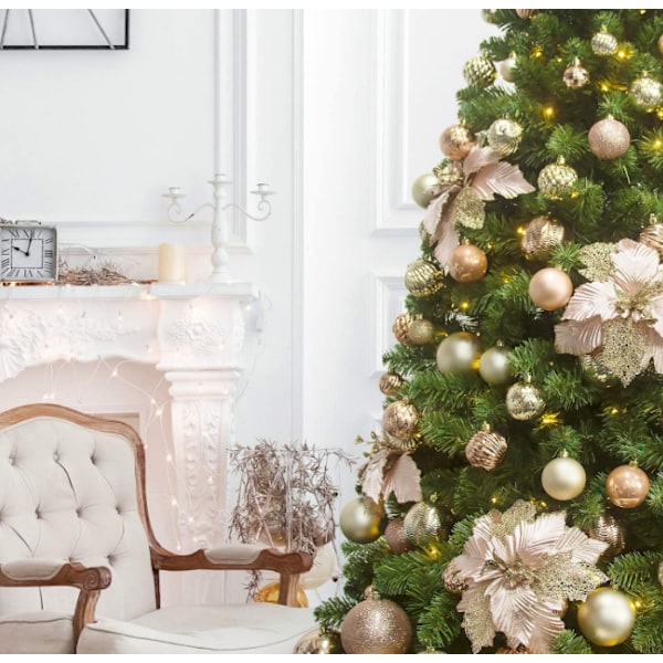 Champagne Julekugle-sæt Juletræspynt 20pcs 6cm