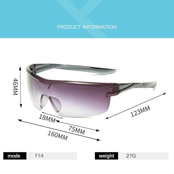 Gradient Cykelbriller Klare Herre Solbriller Dame Cykellinser uv400 Moderigtige Transparente Sportsbriller Til Cykel A01
