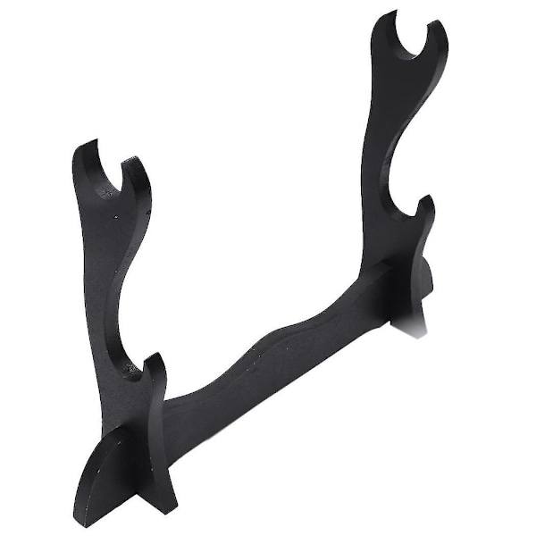REA 2-lags Samurai Sværd Katana Holder Stand Bracket Rack Display Sort