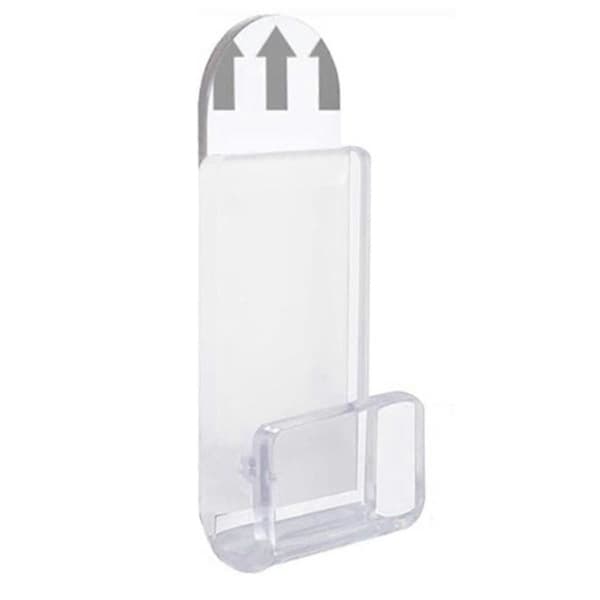 Transparent Wall Mount Record Display Shelf with 24 Self-Adhesive Acrylic Hooks for Vinyl.
