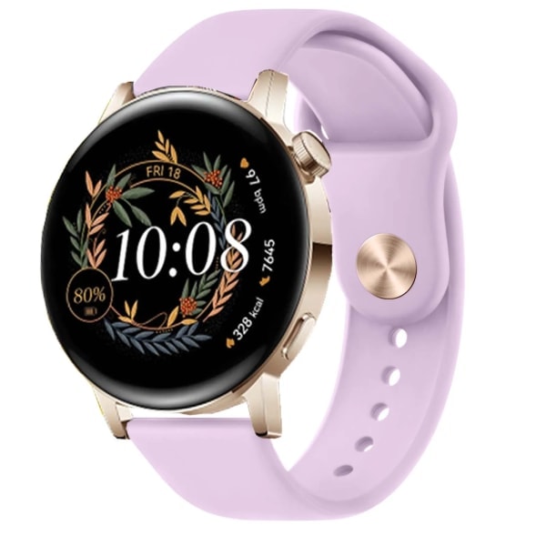 Urrem til Huawei Watch GT 3 GT 2 42mm 46mm/GT Runner/GT3 Pro Rem 20mm 22mm rem til Huawei Watch 3 Pro Urrem Lys Lilla ForHonor Magic2 42mm