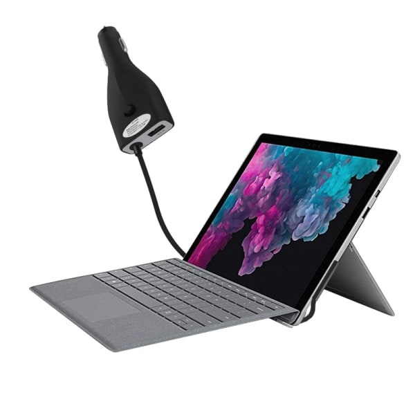 Surface Pro Billaddare för Bil, 42w 12v 2.58a Ström för Microsoft Surface Pro 3 Pro 4 Pro 5 Pro 6 Surface Go