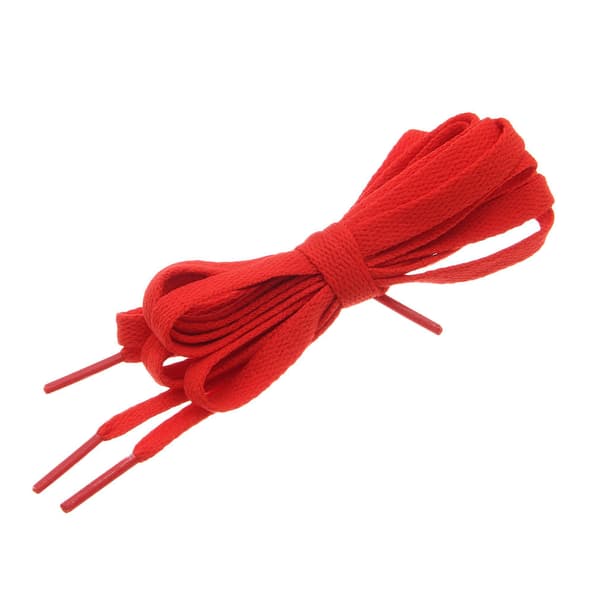 Røde flade snørebånd [120 cm] Red one size