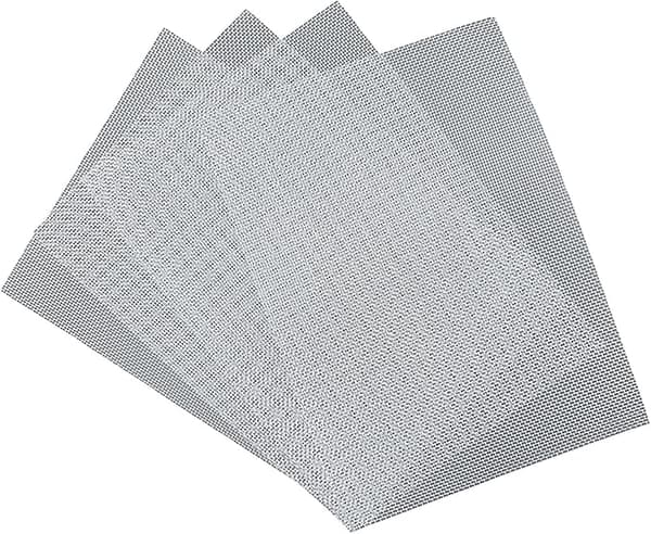 Rustfrit ståltrådsnet - 4-pak med 20-mesh rustfrit vævet net, 15 x 21 cm, egnet til hjem, køkken og haver.
