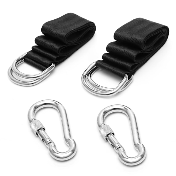 Tree Swing Strap with Carabiner, Swing Hanging Kit, Hammock Seats and Clips (3m)