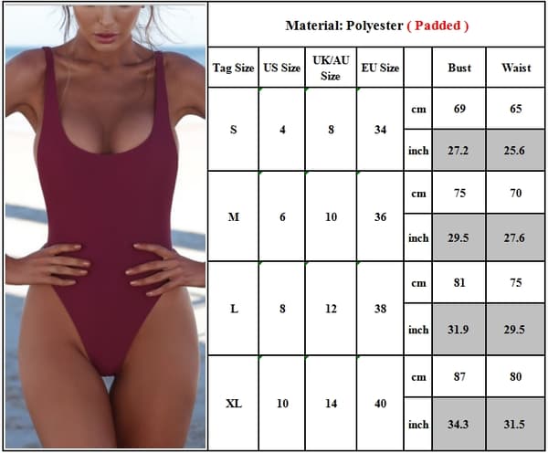 Dam Push-up Hel Baddräkt, Bekväm Bikini, Vit white S