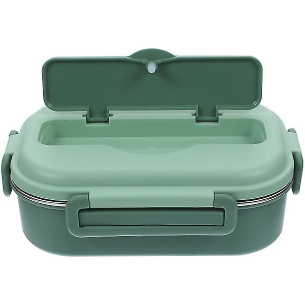 Kannettava Bento-laatikko Monitoiminen Lounaslaatikko Vuotamaton Lounaslaatikko Toimisto Koulu Bento-laatikko Vihreä 22X16CM