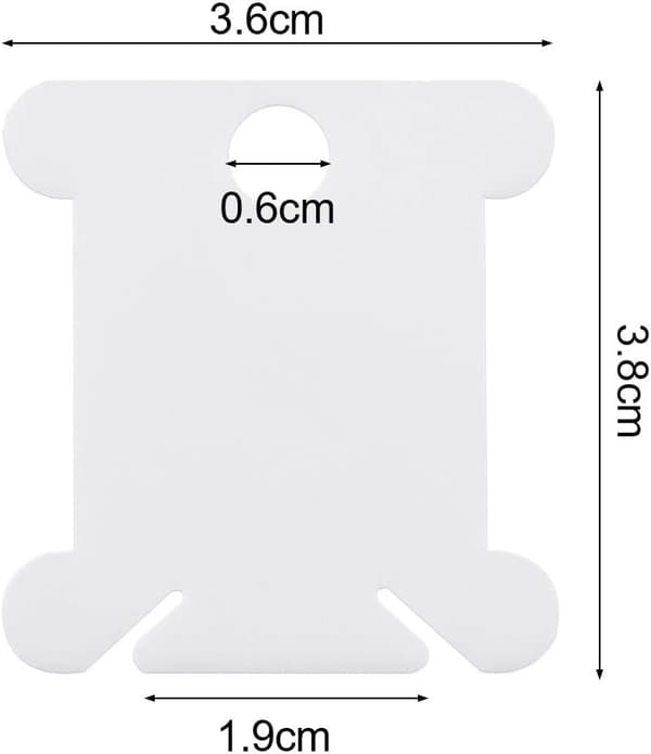 120 Plastic Bobbins, Suitable for Cross Stitch Embroidery, Thread Organization, Thread Spools for Hobbies, DIY Embroidery, Sewing Storage, White.