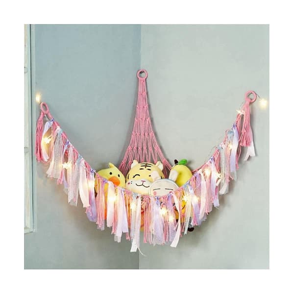 Plush Toy Net or Hammock, Hanging Plush Toy Storage Hammock, Corner Mount