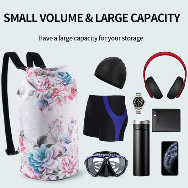 Vedenpitävät PVC-pussit 5L 10L 20L ulkouimapussit Green leaf 20L