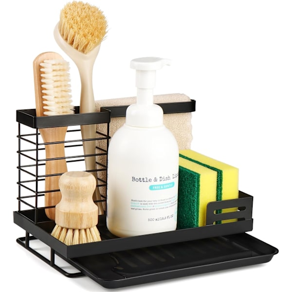 Kitchen Storage Rack, Soap Dish, Dish Brush Holder, Countertop Dish Rack