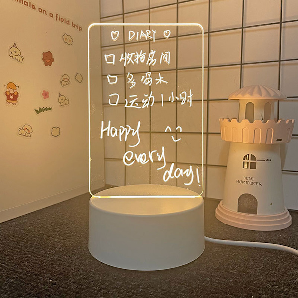 Creative LED Night Light with USB Message Board Shape 5