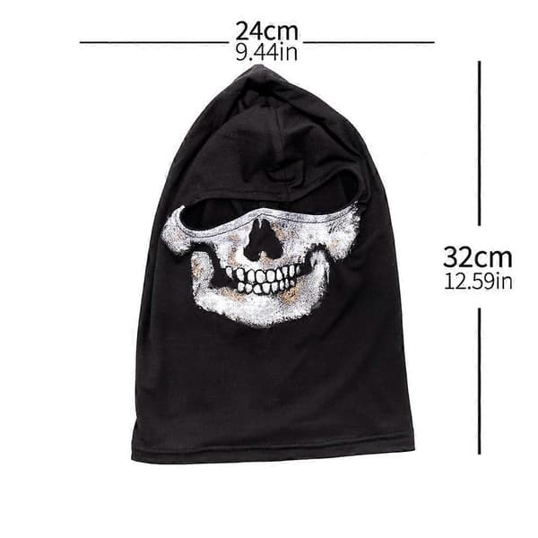 COD:MW2 Ghost Skull Balaclava Hodeplagg - Ghost Simon Riley Ansikts Krigsspill Rollespill Maske Beskyttende Hodeskalle Mønster Balaclava Hodeplagg