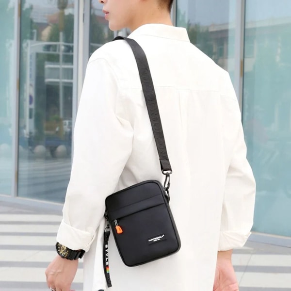 Messenger Väska Axelremsväska Crossbody Pouch SVART black