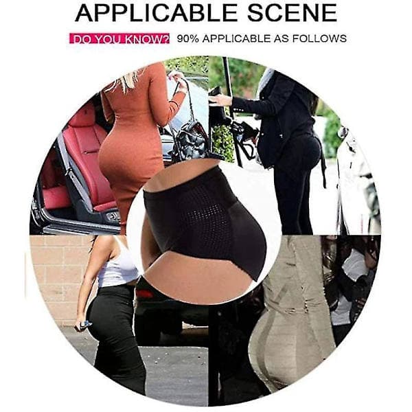 Women's Thickened Butt-Lifting Panties, Seamless Butt-Lifting and Shaping Panties, Black, Size 126 1 S S