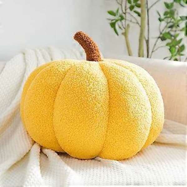 Kunstig græskar plyslegetøj, efterårshøst græskar, Halloween, Thanksgiving dekoration, festartikler