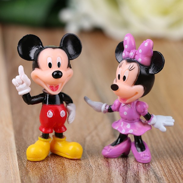 6-pakkauksen Disney-hahmot Mikki Hiiri Anime-hahmot Lasten lelut