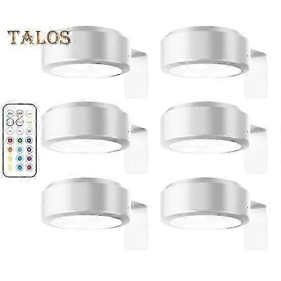 Fjärrstyrd vit LED-ritlampa, 100 lumen, drivs med 6 batterier 6pcs white