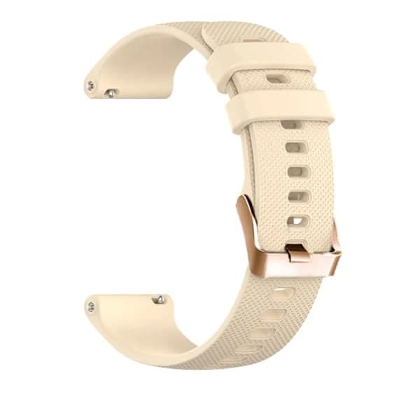 Compatible with Garmin Smartwatch Strap 18mm/20mm, Replacement Band, Beige, 18mm Wide. Beige 18mm Width